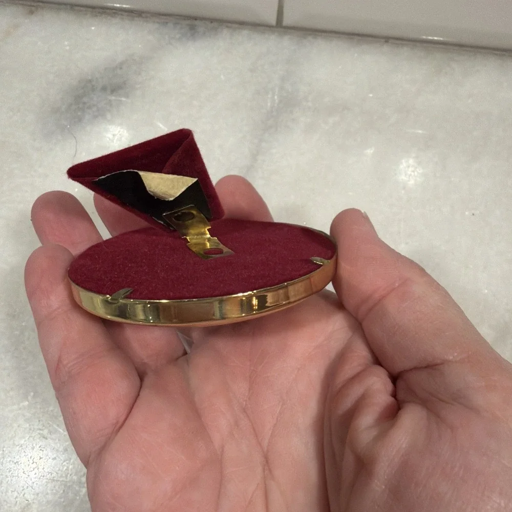 Mini Brass Round Picture Frame 3in